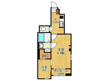 コンフォート・F(2K/1階)の間取り写真