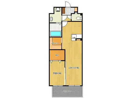 THE STAGE紅梅(1LDK/1階)の間取り写真