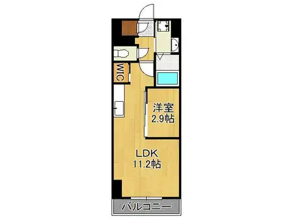 AVENUE KUROSAKI RESIDENCE(1LDK/2階)の間取り写真