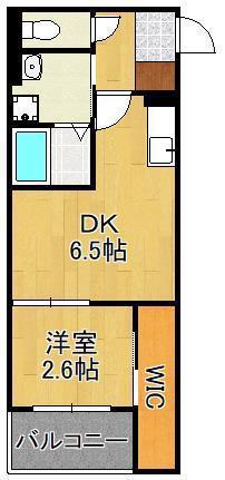 BRAVE BASE陣原(1DK/3階)の間取り写真