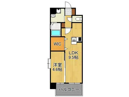 シュライン恵比寿タワーレジデンス(1LDK/6階)の間取り写真