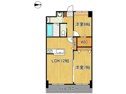 シュライン恵比寿タワーレジデンス(2LDK/14階)の間取り写真
