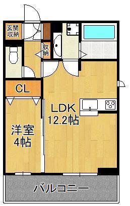D-ROOM藤田 B棟(1LDK/3階)の間取り写真