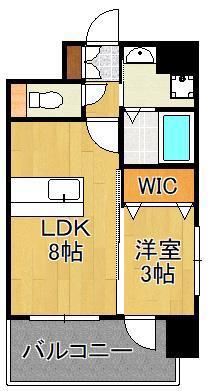 ルークス穴生(1LDK/5階)の間取り写真