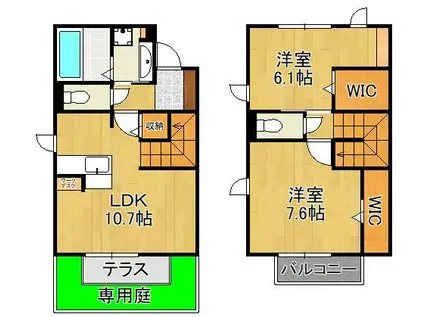 メゾンドエテ(2LDK/1階)の間取り写真