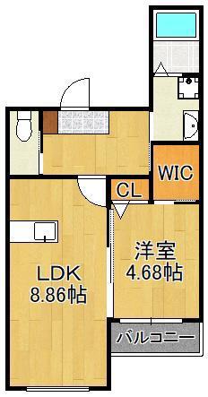 BRAVE BASE 若松(1LDK/1階)の間取り写真