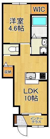 OLIVEⅡ(1LDK/1階)の間取り写真