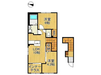 メゾンMB(2LDK/2階)の間取り写真