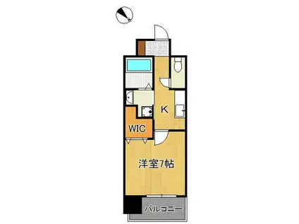RISO CORE(1K/13階)の間取り写真