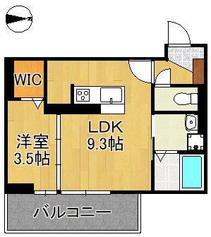 エスト・プラージュ(1LDK/2階)の間取り写真