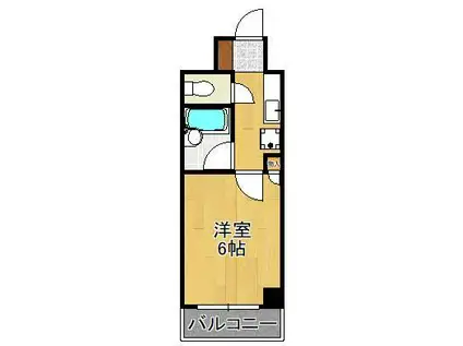 ロイヤルシャトー桃園(1K/2階)の間取り写真