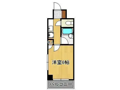 ロイヤルシャトー桃園(1K/4階)の間取り写真