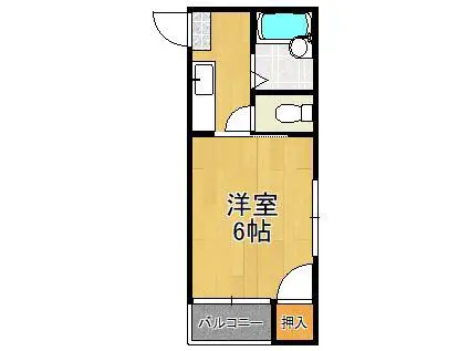 シャトレ祇園1(1K/1階)の間取り写真