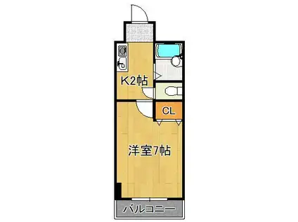 SPACE VILLAGE64 (1K/3階)の間取り写真