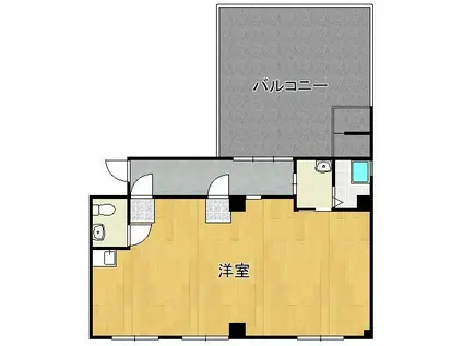 活水ビル(ワンルーム/2階)の間取り写真