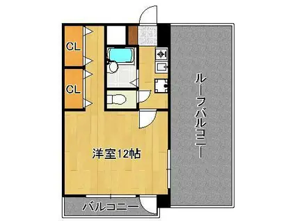 KMマンション八幡駅前Ⅲ(1K/10階)の間取り写真