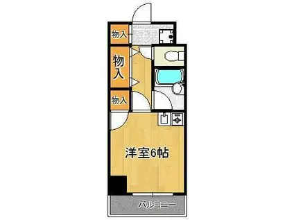 アクアコート八幡(ワンルーム/9階)の間取り写真