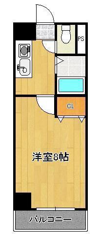 アリビオ八幡(1K/5階)の間取り写真