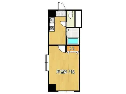 アリビオ八幡(1K/9階)の間取り写真