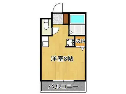 グリーンビルナカムラ(ワンルーム/3階)の間取り写真