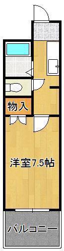 エルザサンリバー戸畑(1K/3階)の間取り写真