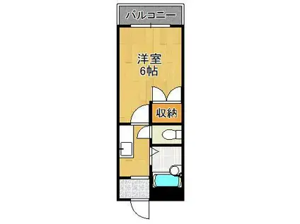 メゾンマキシム(1K/2階)の間取り写真