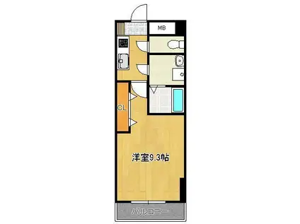 サンシャイン戸畑(1K/2階)の間取り写真