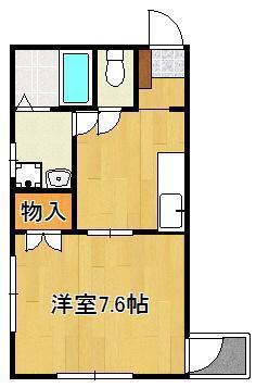 リブレア 春の町(1K/2階)の間取り写真