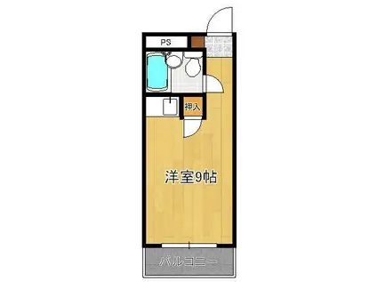 枝光スカイマンション(ワンルーム/7階)の間取り写真
