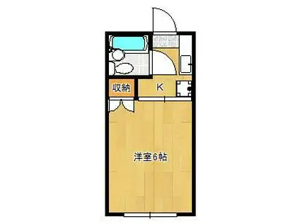 フォーラム枝光A棟(1K/2階)の間取り写真