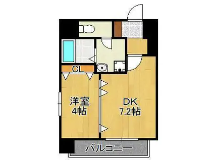 レクオス朋(1DK/6階)の間取り写真