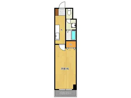 PAYSAGEASO(1K/6階)の間取り写真