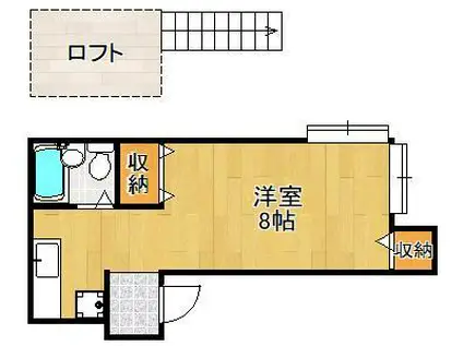 TNコーポ(ワンルーム/1階)の間取り写真