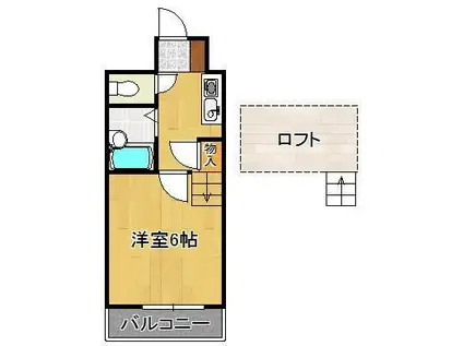 プレアール戸畑駅東2(1K/5階)の間取り写真