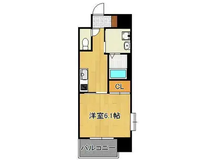 MDIフェリース戸畑駅前(1K/10階)の間取り写真