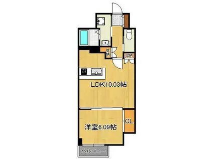 飛幡プライド(1LDK/5階)の間取り写真