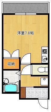 カノックスビラ(1K/3階)の間取り写真