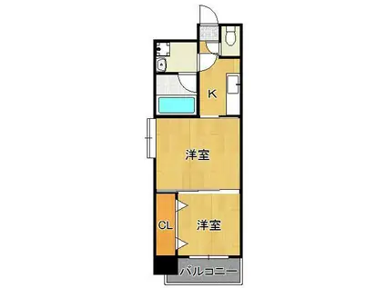 HAMIEL千防(2K/6階)の間取り写真