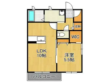 ヴィレッタ浅生 (1LDK/2階)の間取り写真