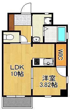 STUDIE TOBIHATA(1LDK/3階)の間取り写真