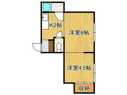 シティコーポ中央(2K/2階)の間取り写真