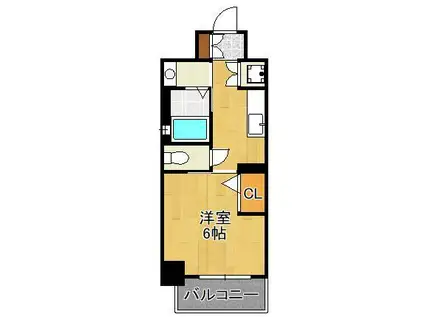 VERDE幸町(1K/1階)の間取り写真