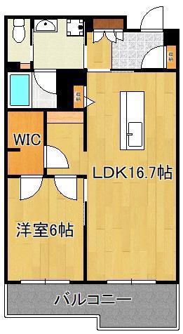 VIA SALAKURAZA(1LDK/2階)の間取り写真