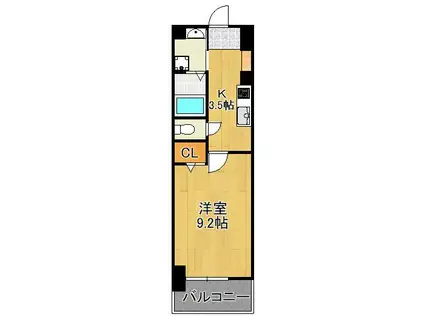 MDI プロスレガーロ THE OUTLETS前(1K/2階)の間取り写真