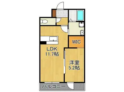 サンクレスト・大谷(1LDK/1階)の間取り写真