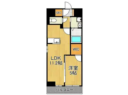 NISHIKI SMILE(1LDK/7階)の間取り写真
