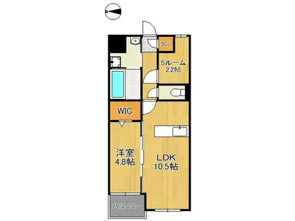 MON665(1LDK/1階)の間取り写真