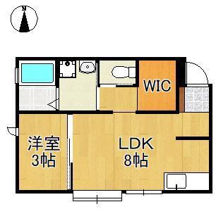 さくらステージ九工大前(1LDK/1階)の間取り写真
