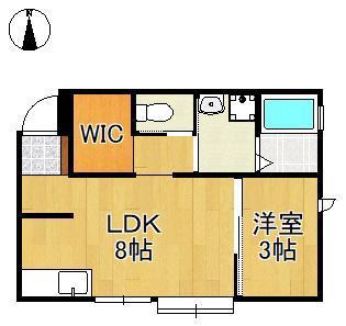 さくらステージ九工大前(1LDK/2階)の間取り写真