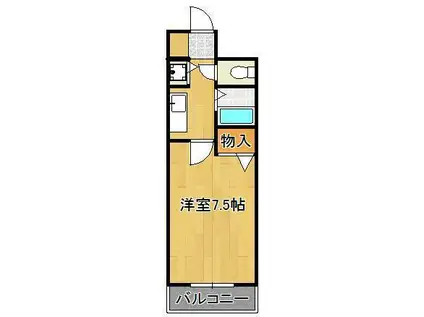 アルカンシェルビル(1K/3階)の間取り写真